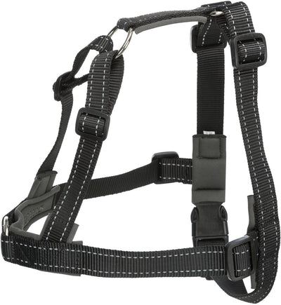 Trixie hondentuig - verstelbaar neopreen zwart 65-105x2.5cm - trainingstuig met reflecterende elementen