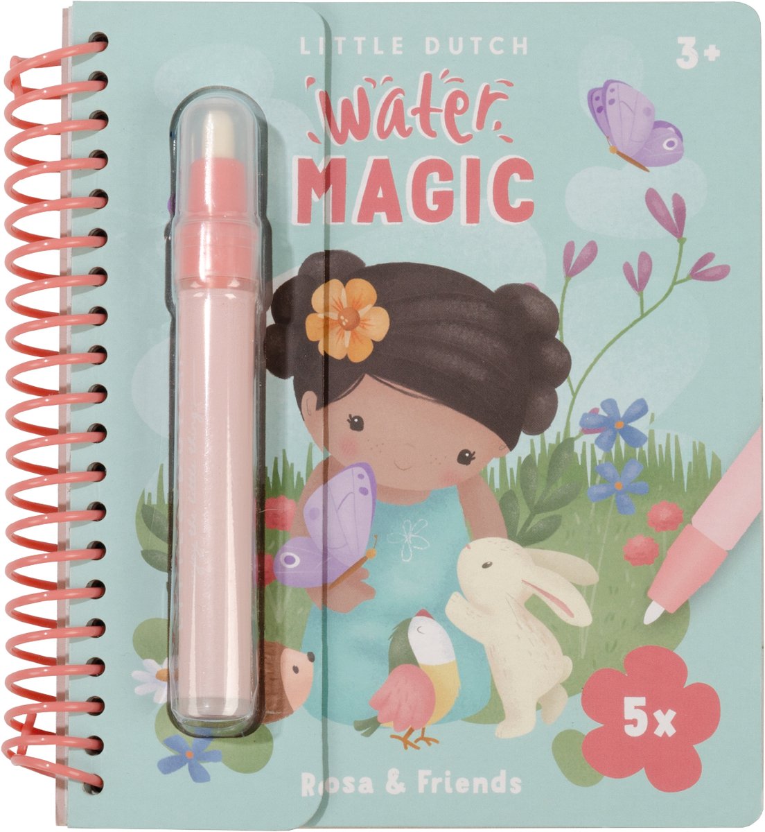 Rosa boek - - tekenen met water - little dutch