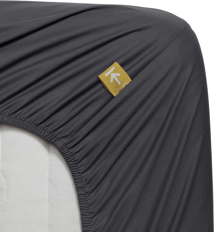 Beddinghouse - percale katoen - hoeslaken - 90x220 cm - antraciet