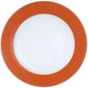 Bord nova ocean white, oranje porselein