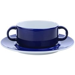 Schotel nova ocean white, kobalt blauw porselein