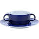 Schotel nova ocean white, kobalt blauw porselein