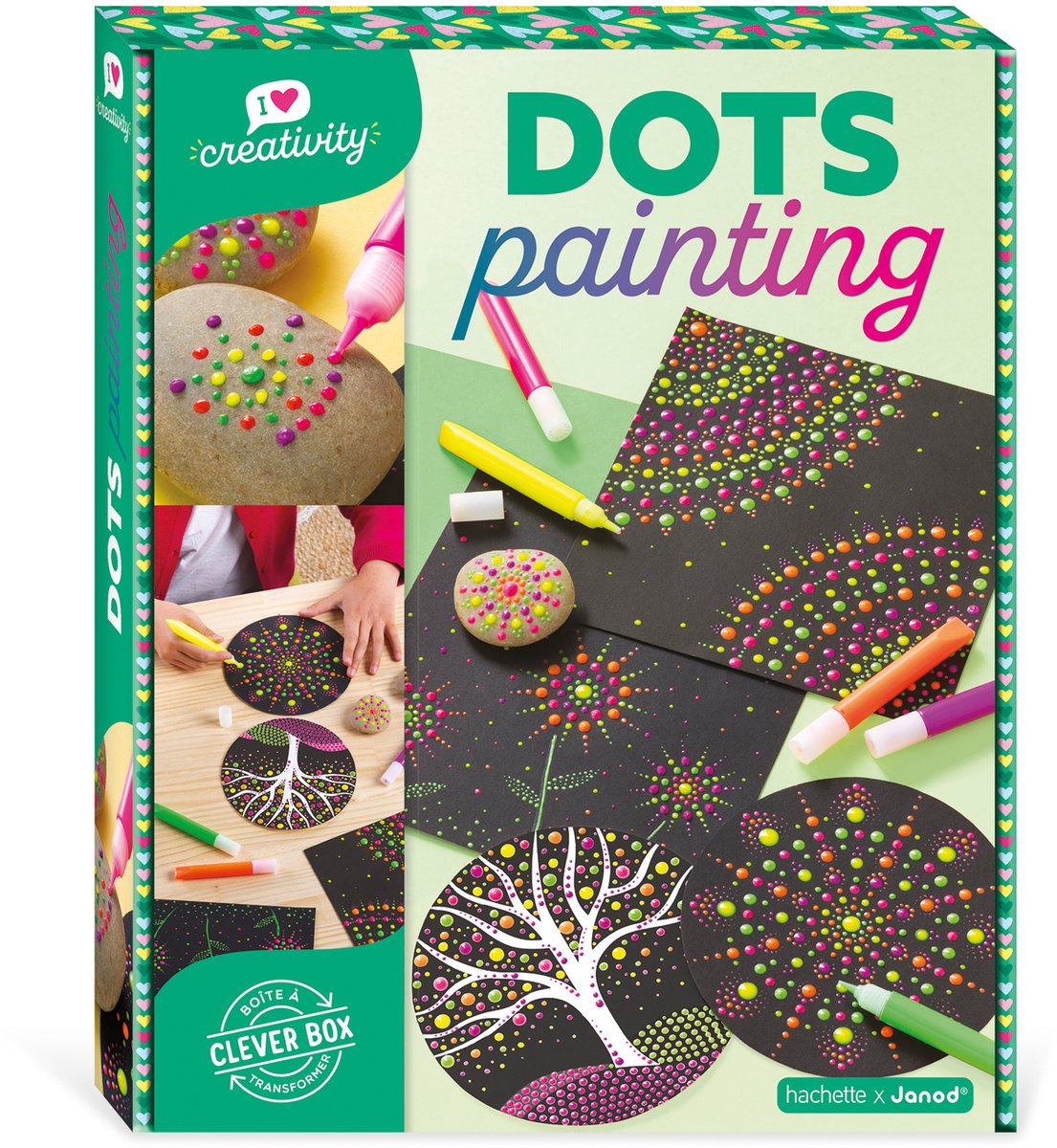 Janod - ik hou van creativiteit - stippenschilderij
