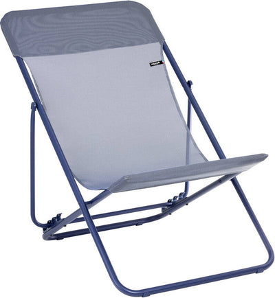 Lafuma maxi transat - strandstoel - inklapbaar - verstelbaar - color block - indigo