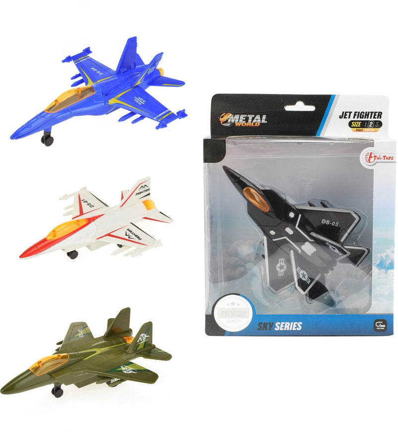 Toi-toys toi toys metal pullback vliegtuig (1 stuk) assorti