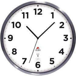 Wandklok voor buiten alba horextra controlled analoog zilver wit