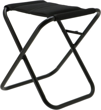 Travellife barletta campingkruk zwart - ventilerend en sneldrogend 2d mesh - inclusief inklapbeveiliging