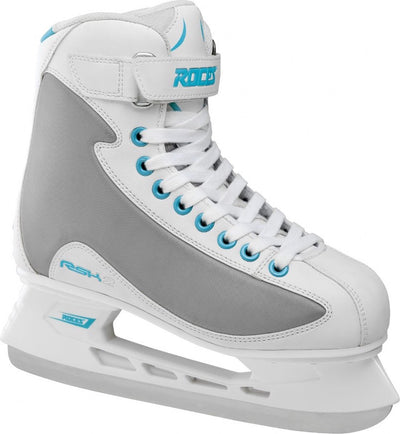 Roces - rsk 2 - ijshockeyschaatsen - schaatsen dames - wit blauw - stevige constructie rvs ijzer - maat eu 39
