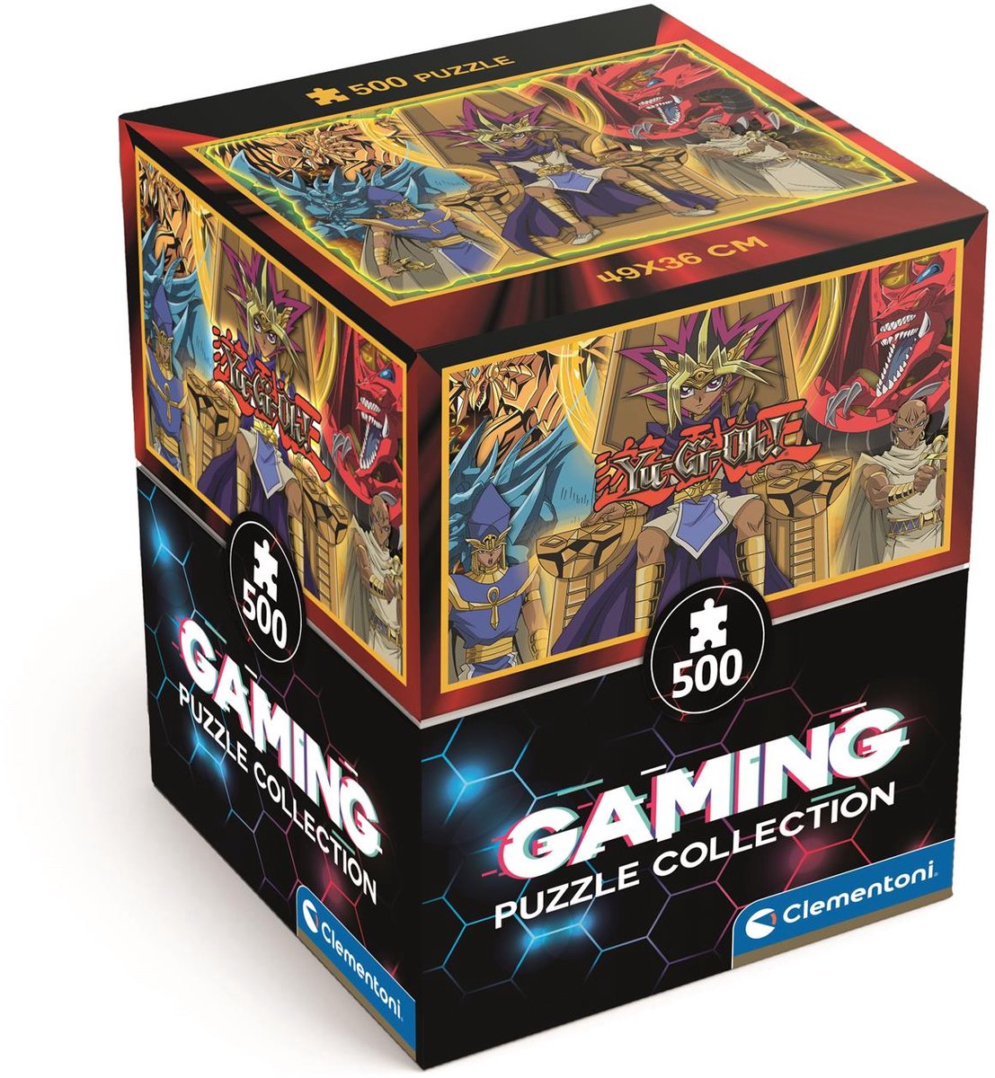 Clementoni - puzzel - 500 stukjes - yu-gi-oh - gaming collection - cube - puzzel voor kinderen en volwassenen