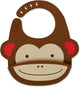 Skip hop zoo fold go siliconen slabbetje - monkey