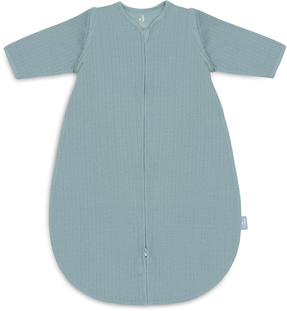 Jollein baby slaapzak zomer met afritsbare mouw 90cm - rond - ajour sea green - zomerslaapzak