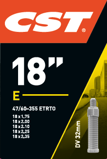 CST Binnenband 18x1,75 ETRTO 47 60-355, Ventiel: Blitz Holland 32mm