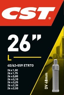CST Binnenband 26 x 1.75-1.90-2.30 (40 62-559) 48 mm DV