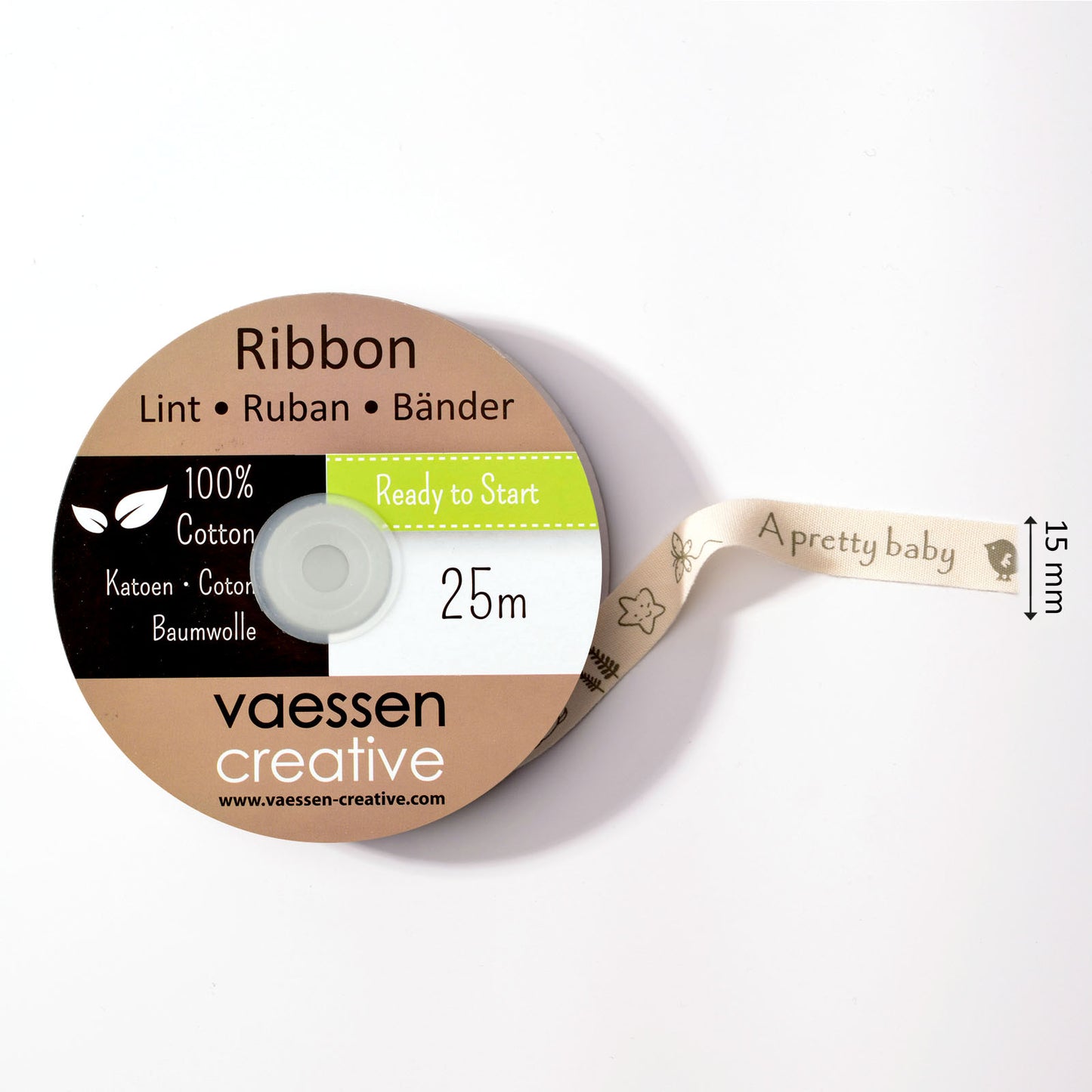 Vaessen creative • ribbon 25mx15mm tree butterfly