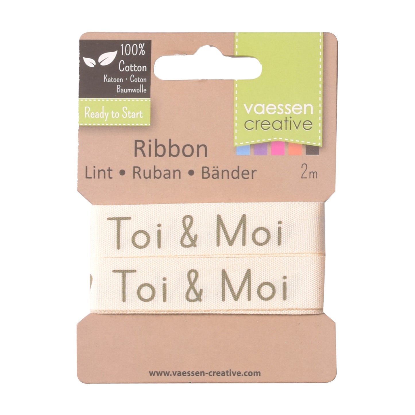 Vaessen creative • ribbon 2mx15mm fr toi moi