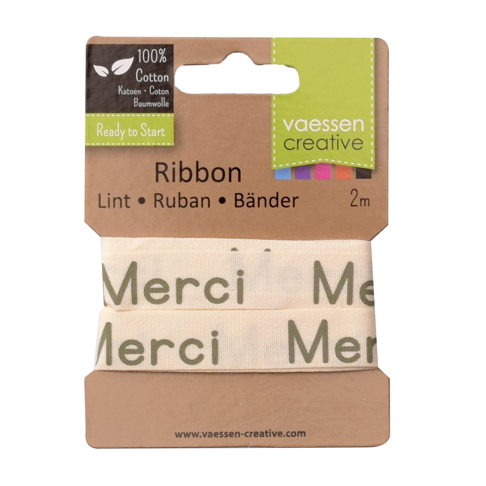 Vaessen creative • ribbon 2mx15mm fr merci
