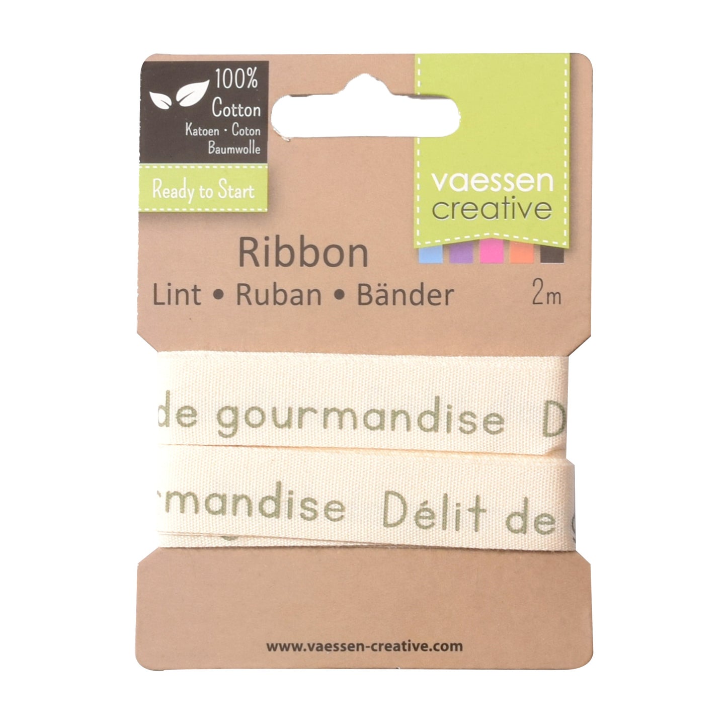 Vaessen creative • ribbon 2mx15mm fr délit de gourmandise