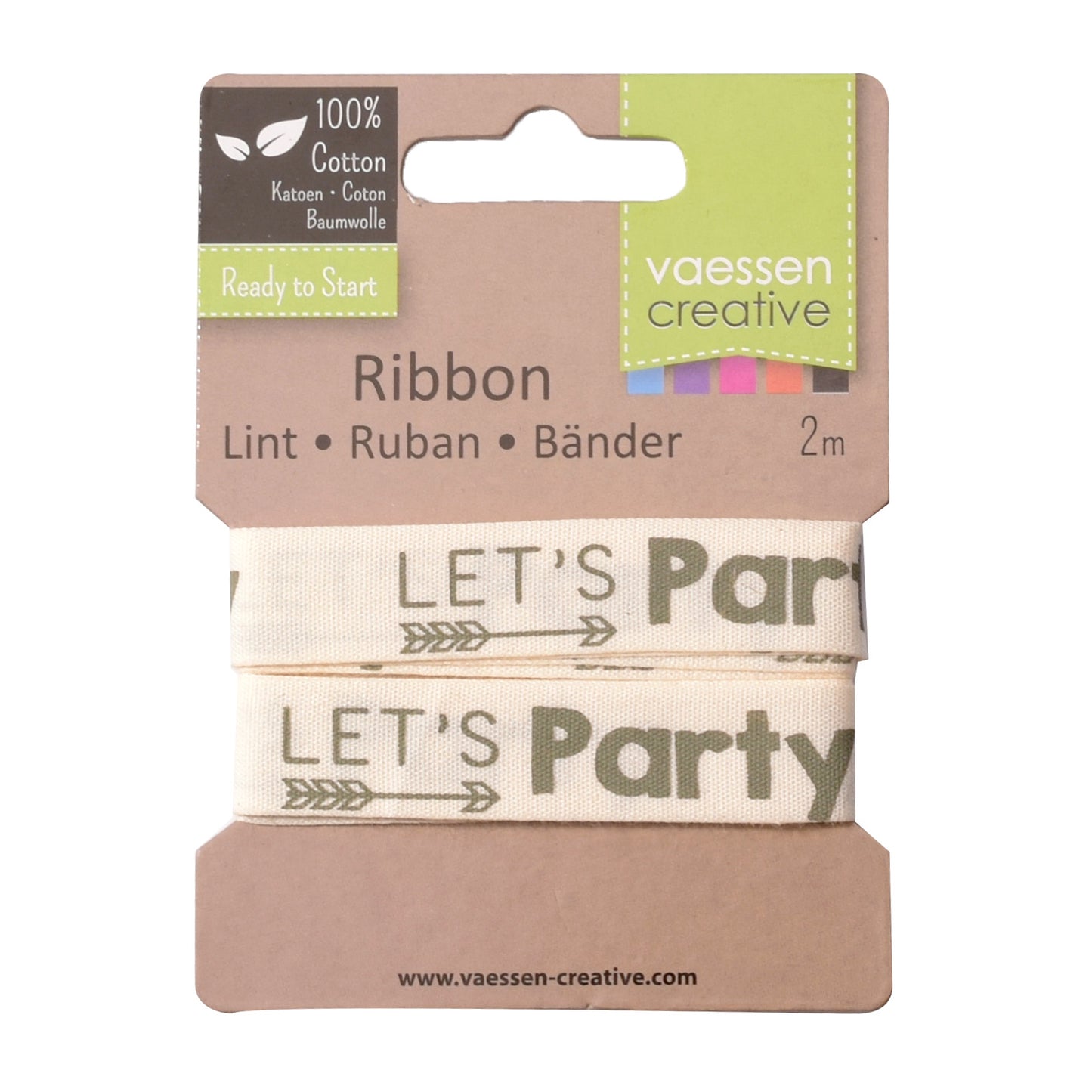 Vaessen creative • ribbon 2mx15mm eng let's party
