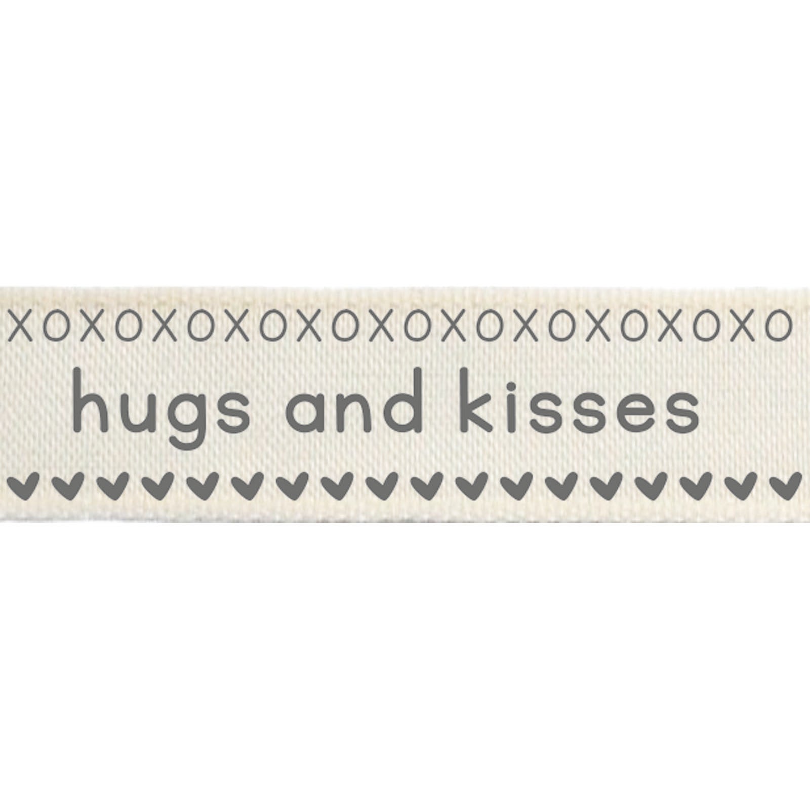 Vaessen creative • ribbon 2mx15mm eng hugs and kisses
