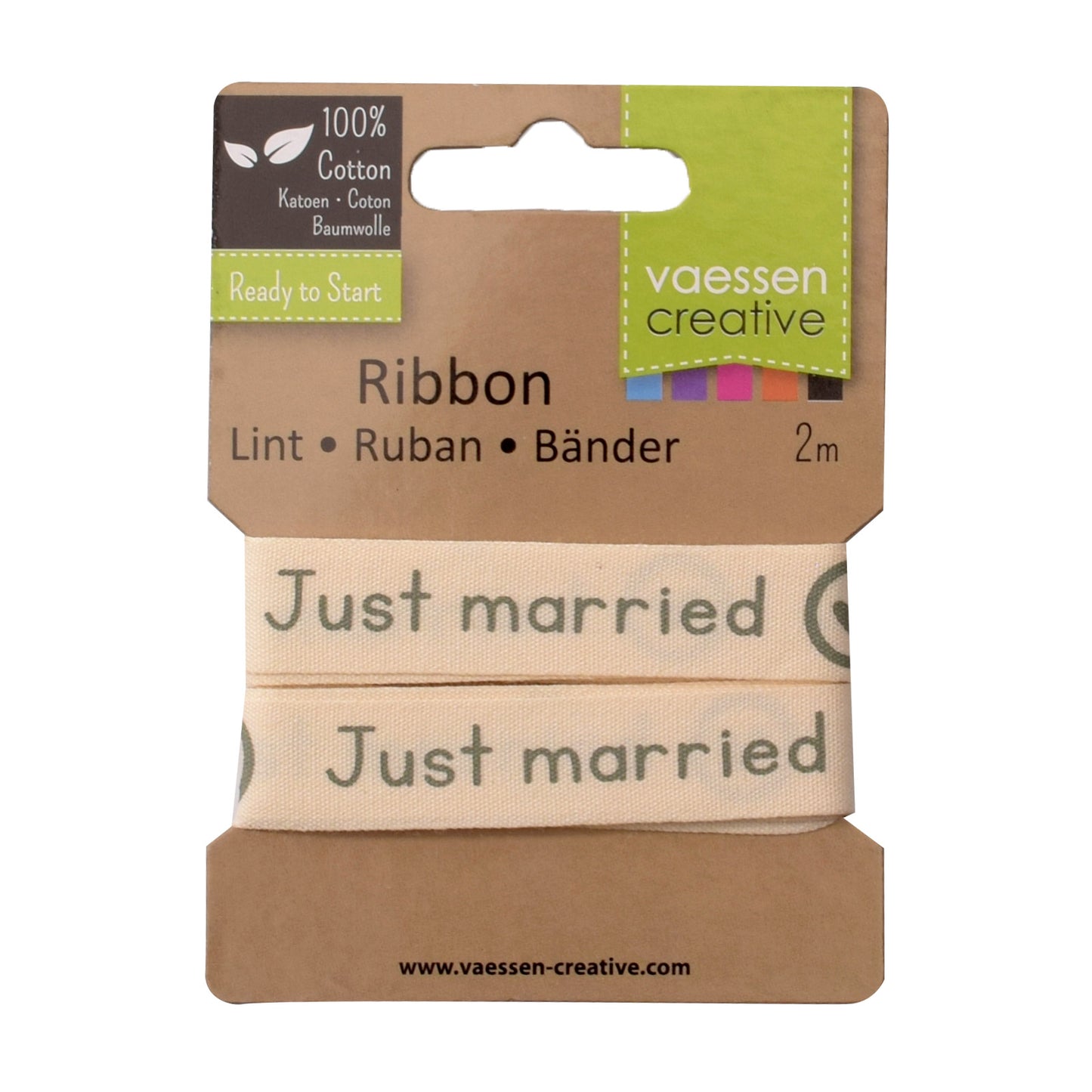 Vaessen creative • ribbon 2mx15mm eng just married