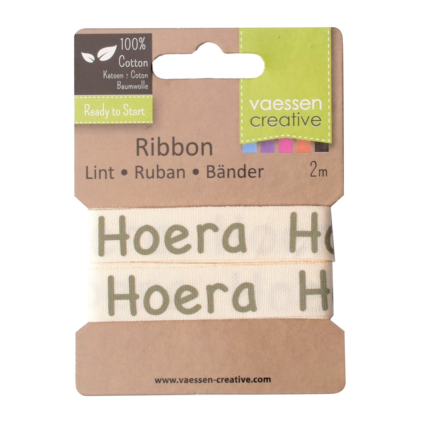 Vaessen creative • ribbon 2mx15mm nl hoera