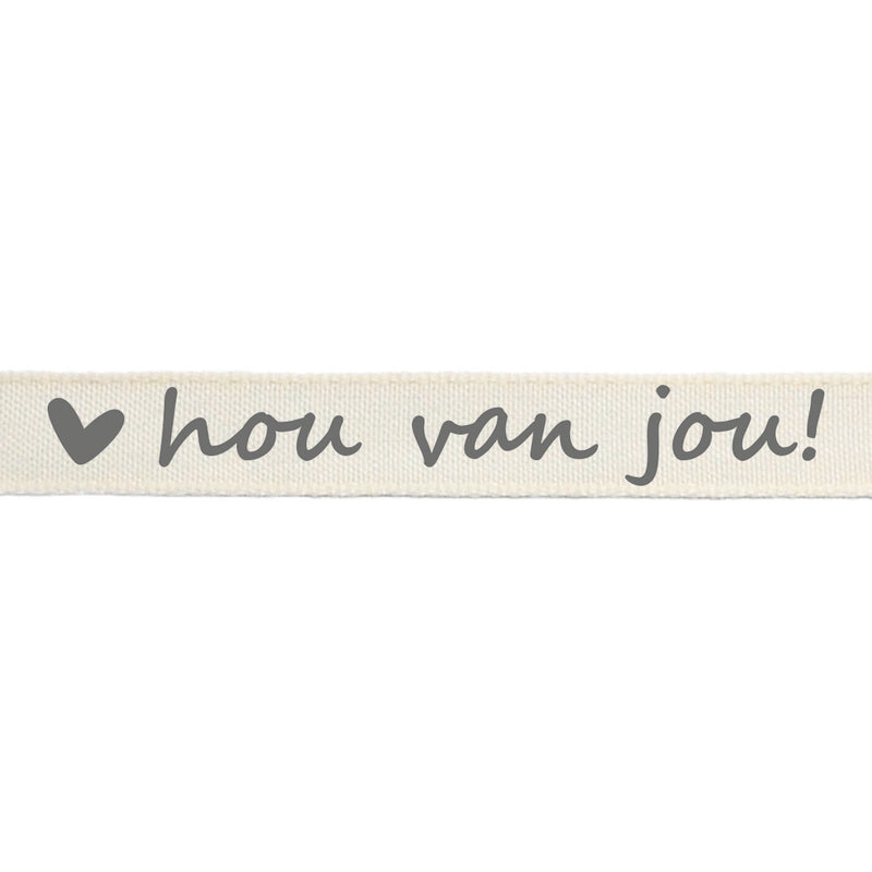 Vaessen creative • ribbon 2mx15mm nl hou van jou