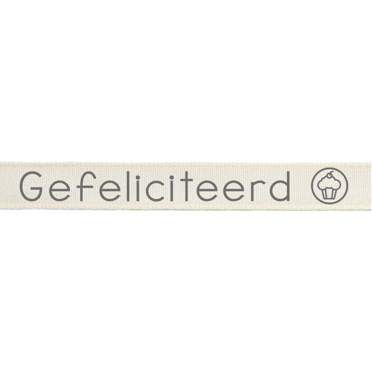 Vaessen creative • ribbon 2mx15mm nl gefeliciteerd