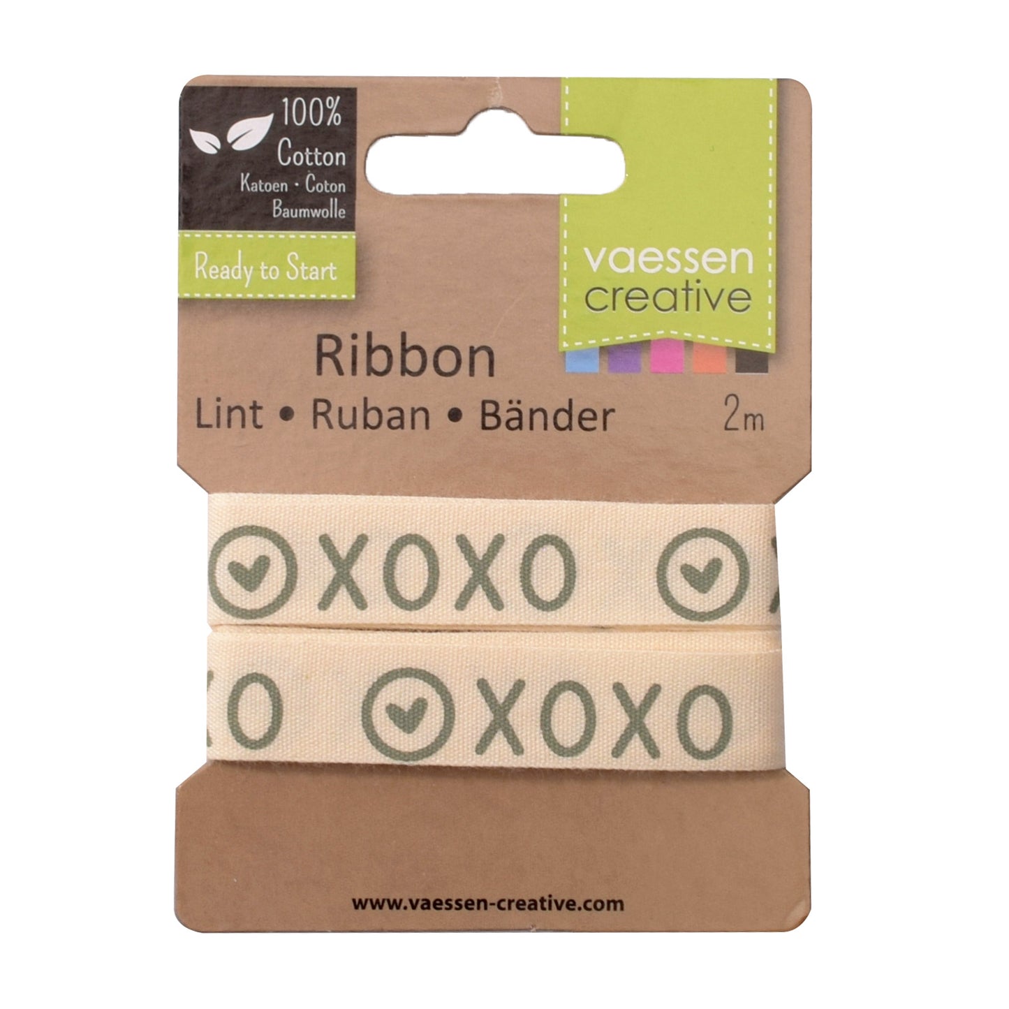 Vaessen creative • ribbon 2mx15mm nl xoxo