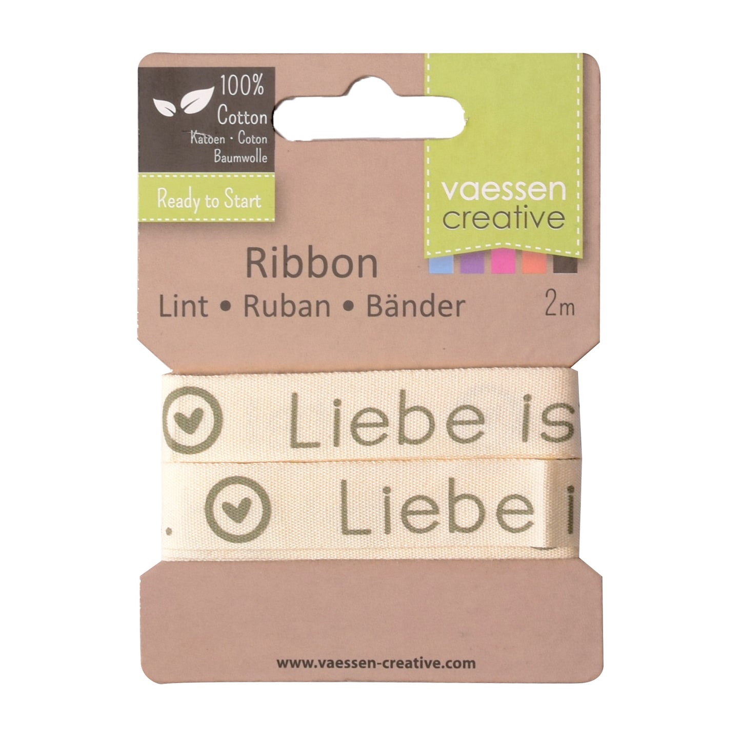 Vaessen creative • ribbon 2mx15mm de liebe ist ...