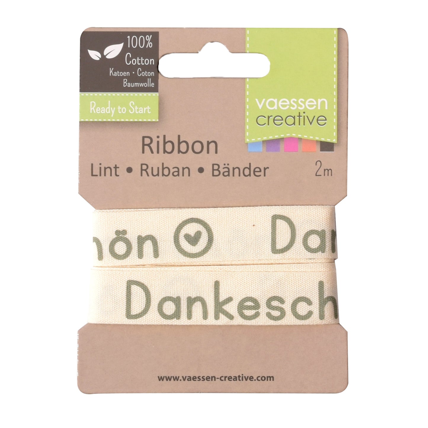Vaessen creative • ribbon 2mx15mm de dankeschön