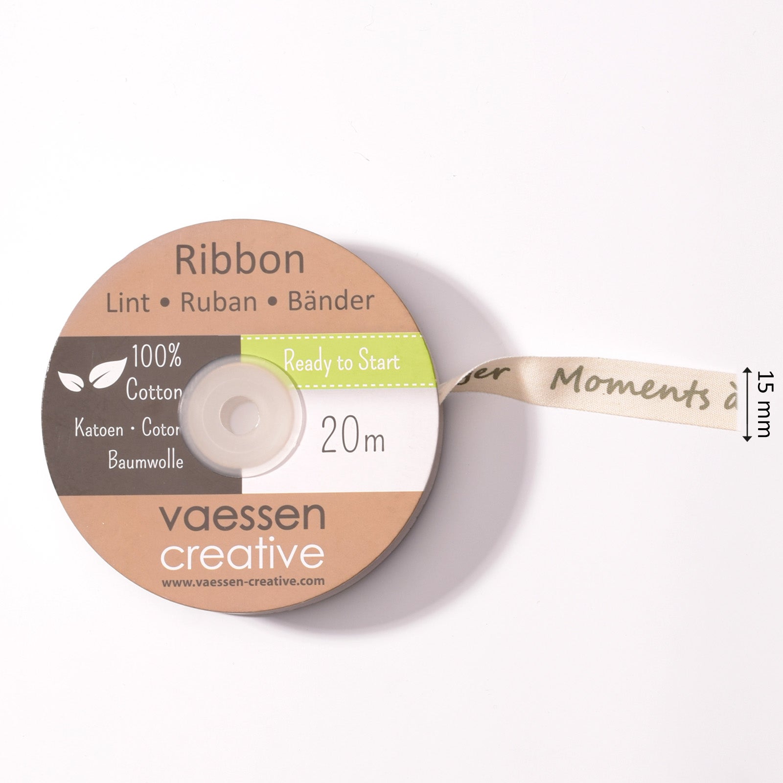 Vaessen creative • ribbon 20mx15mm fr moments à partager