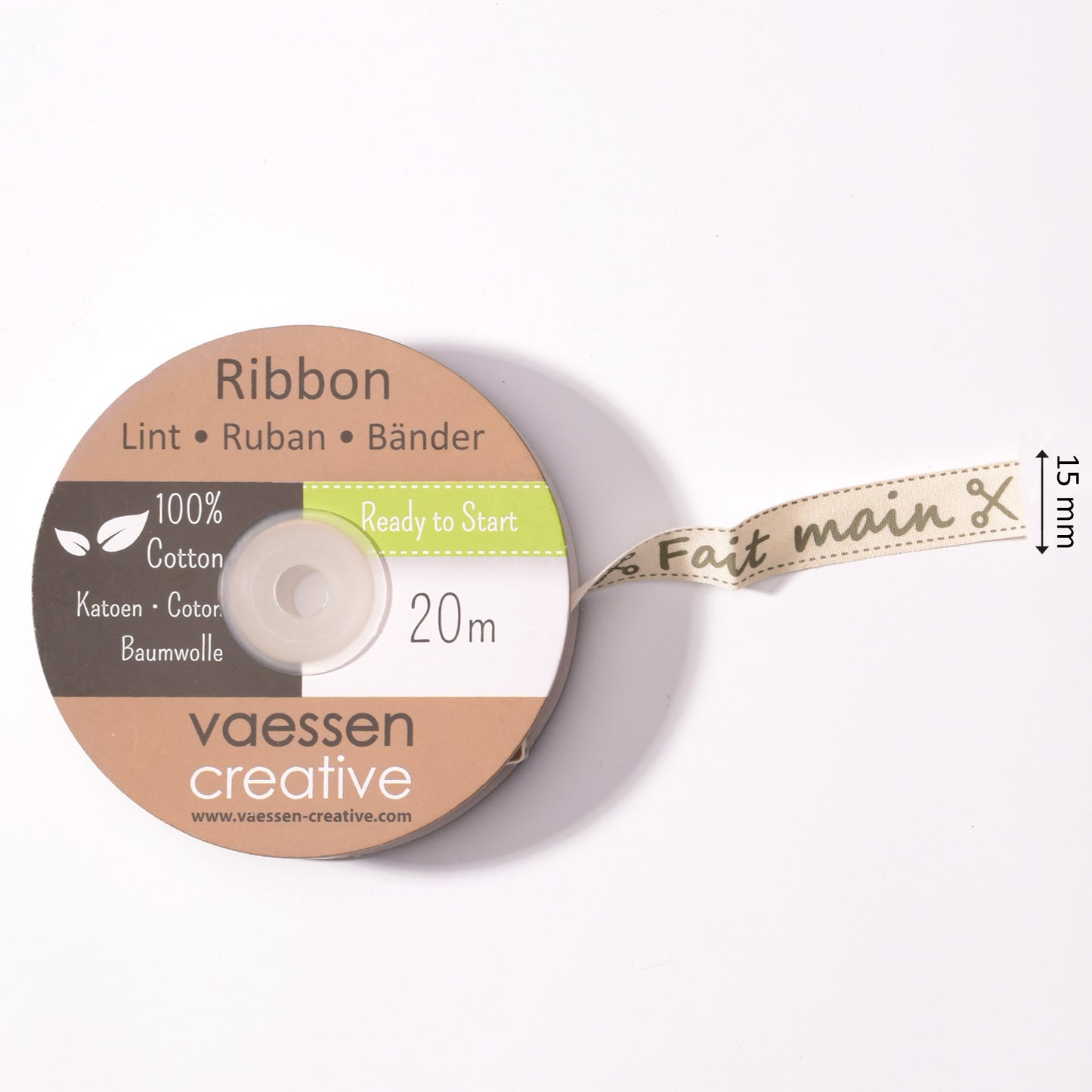 Vaessen creative • ribbon 20mx15mm fr fait main