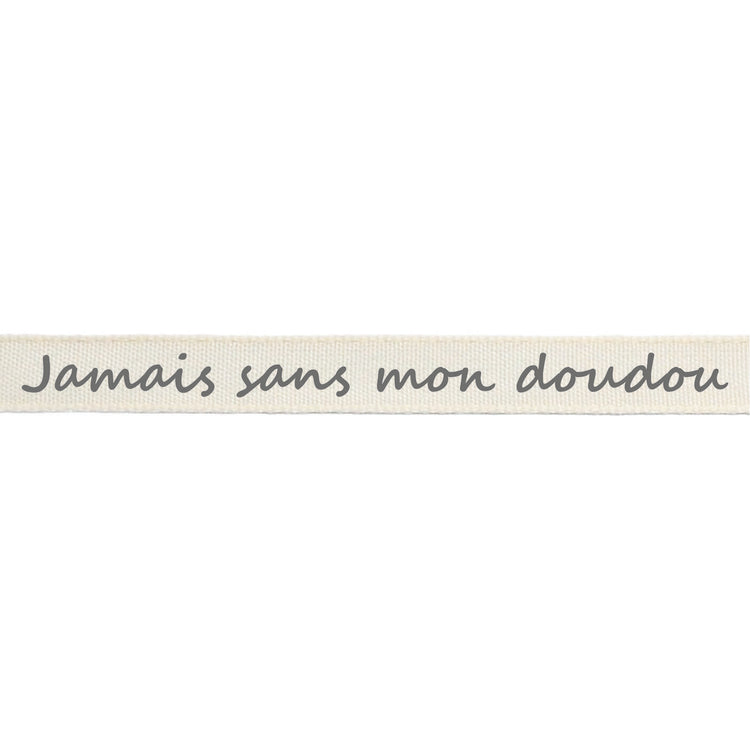 Vaessen creative • ribbon 20mx15mm fr jamais sans mon doudou