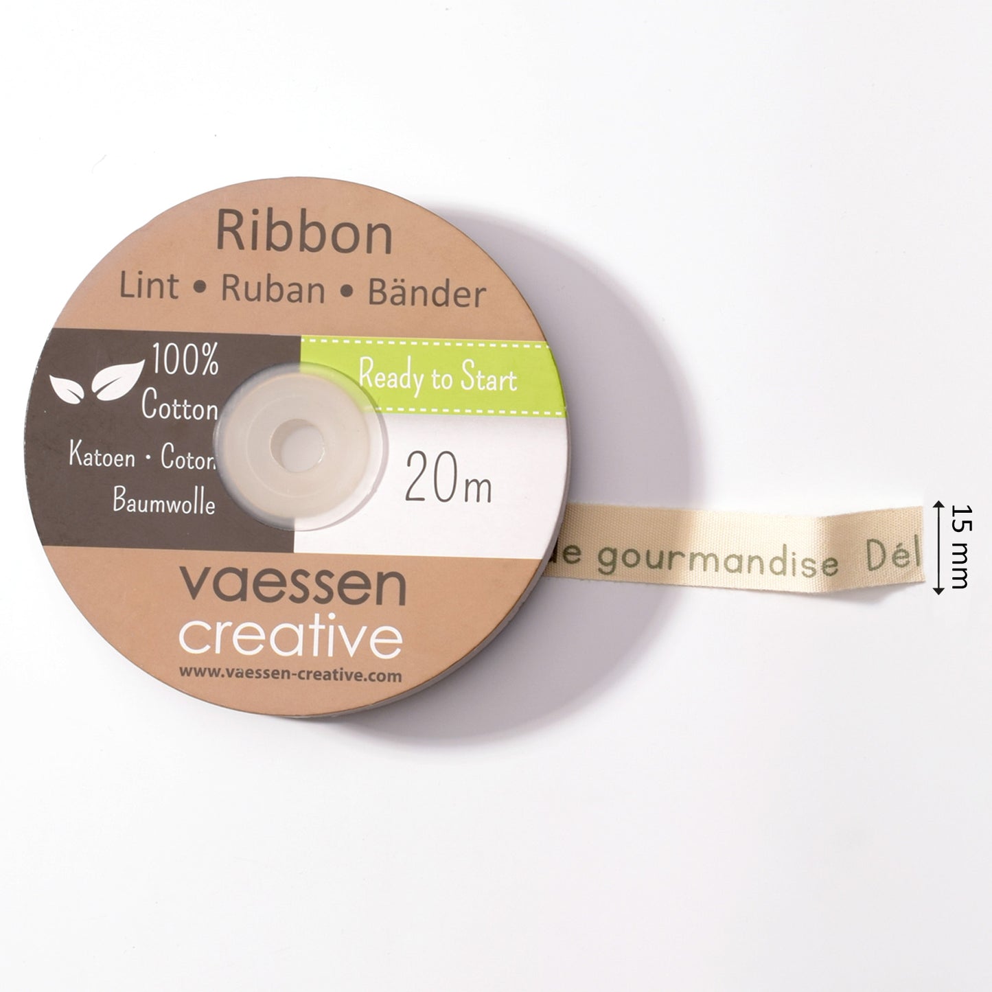 Vaessen creative • ribbon 20mx15mm fr délit de gourmandise