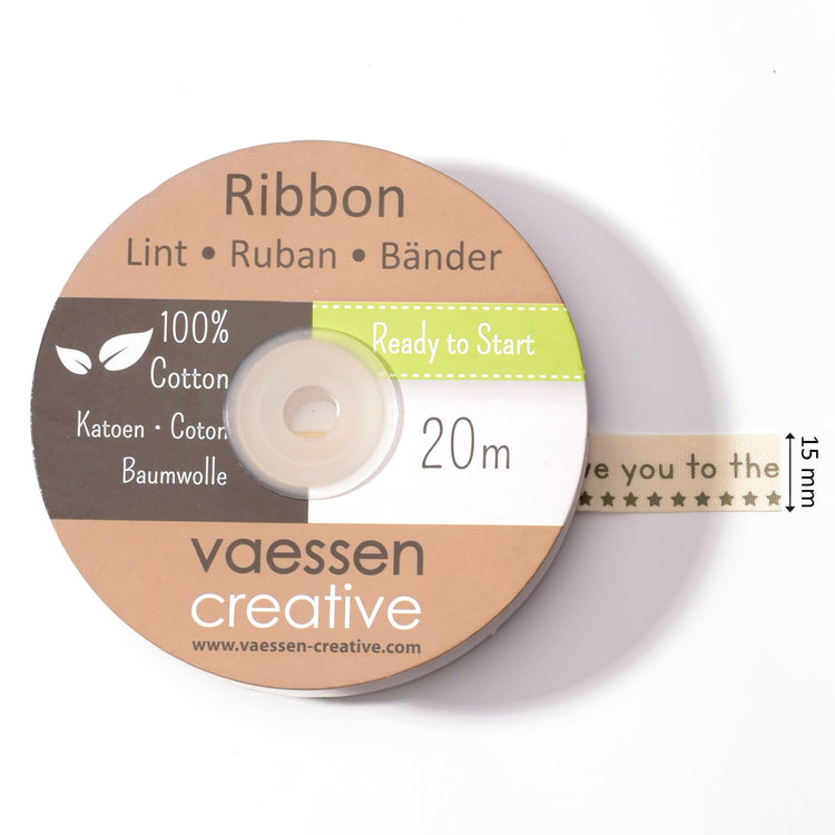 Vaessen creative • ribbon 20mx15mm eng i love you to the moo