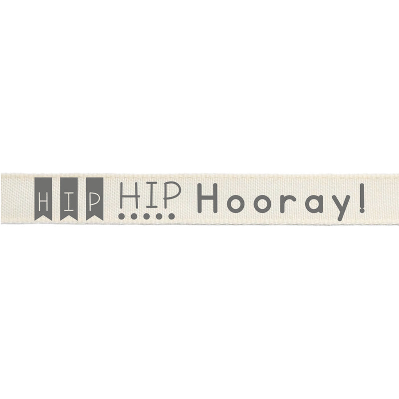 Vaessen creative • ribbon 20mx15mm eng hip hip hooray!