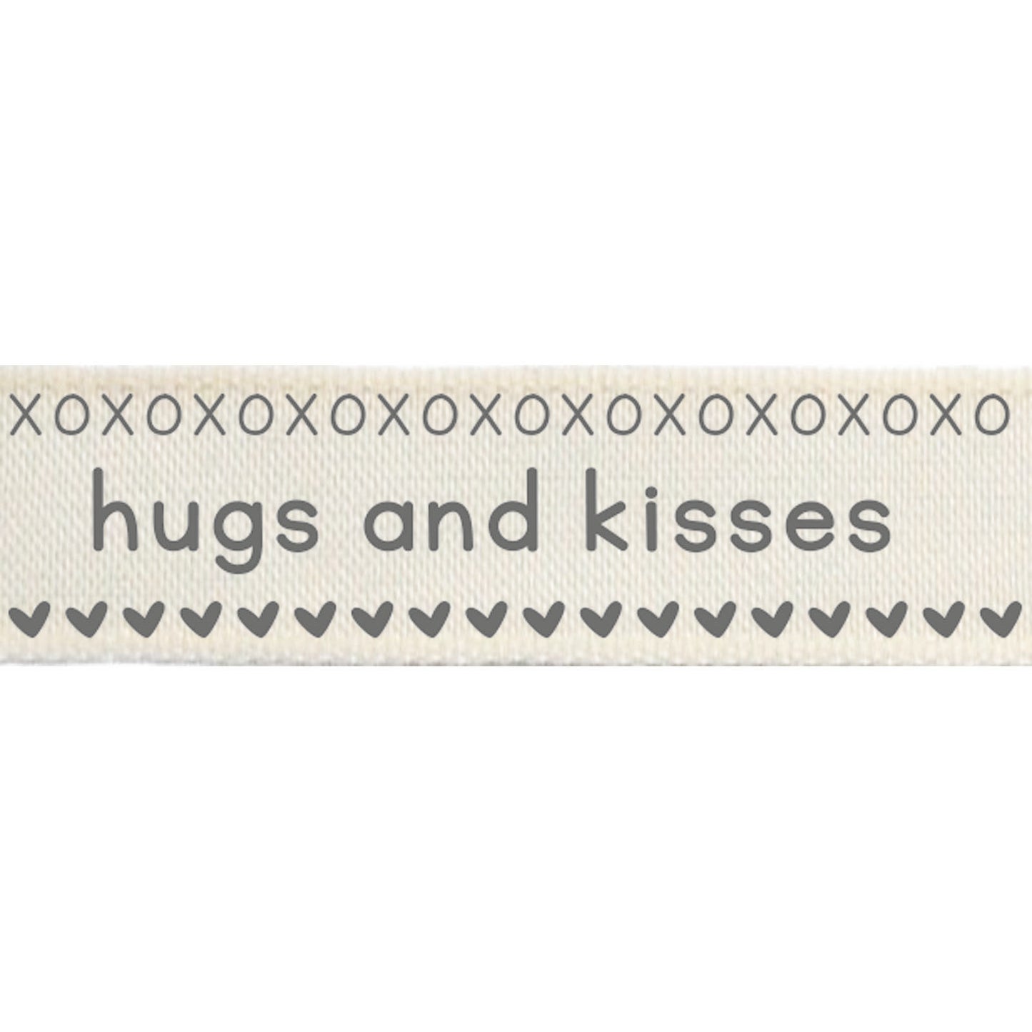 Vaessen creative • ribbon 20mx15mm eng hugs and kisses