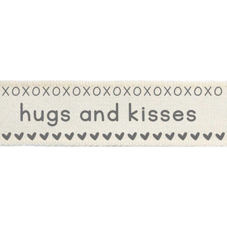 Vaessen creative • ribbon 20mx15mm eng hugs and kisses