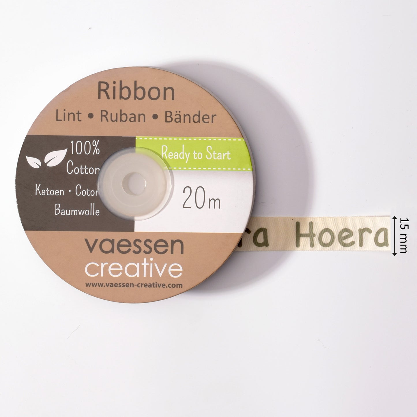 Vaessen creative • ribbon 20mx15mm nl hoera