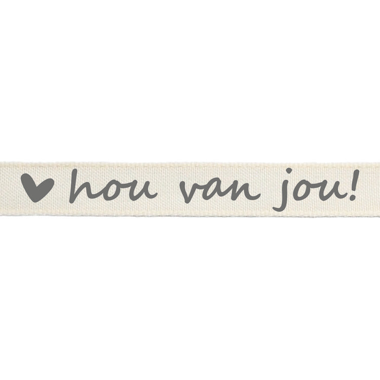 Vaessen creative • ribbon 20mx15mm nl hou van jou