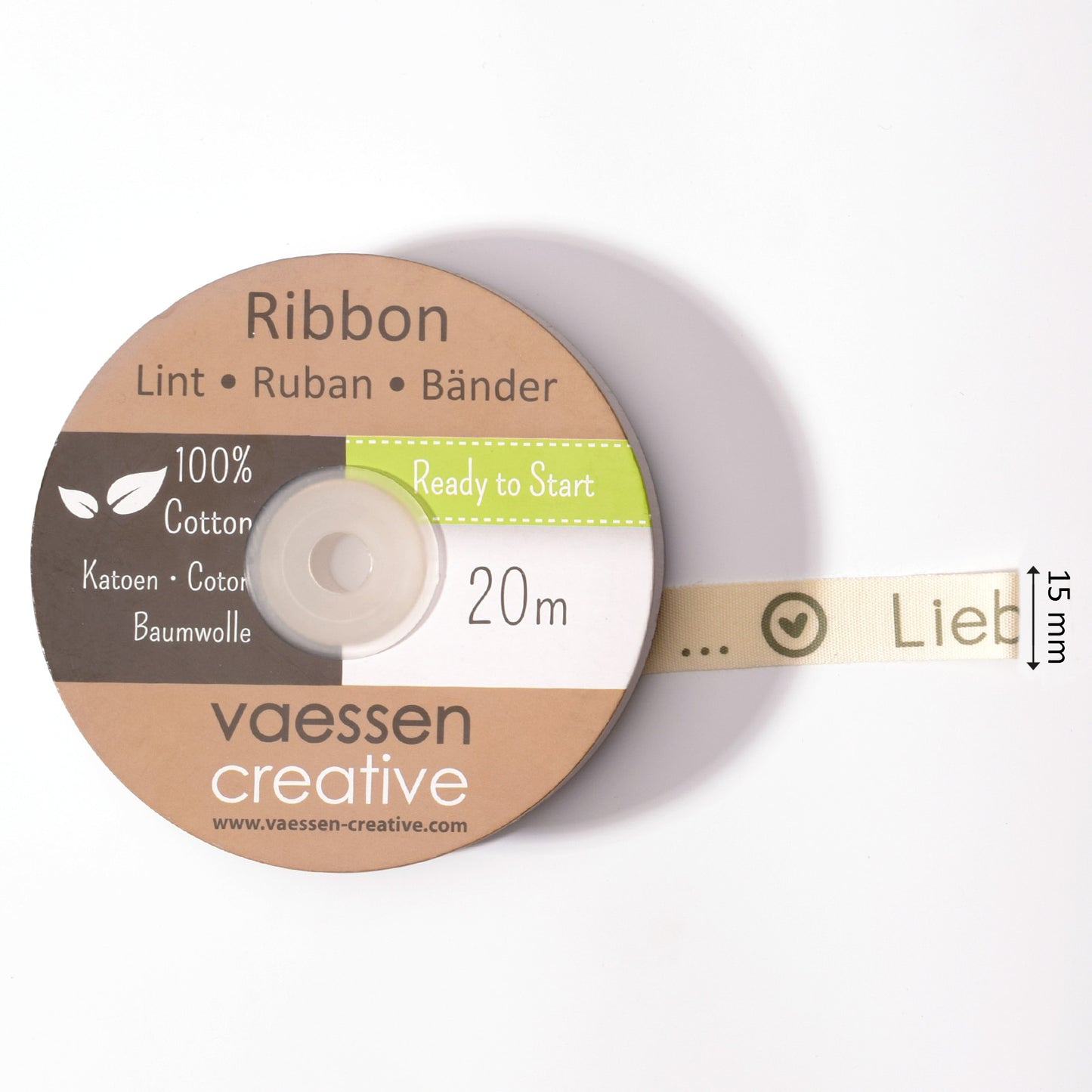Vaessen creative • ribbon 20mx15mm de liebe ist ...