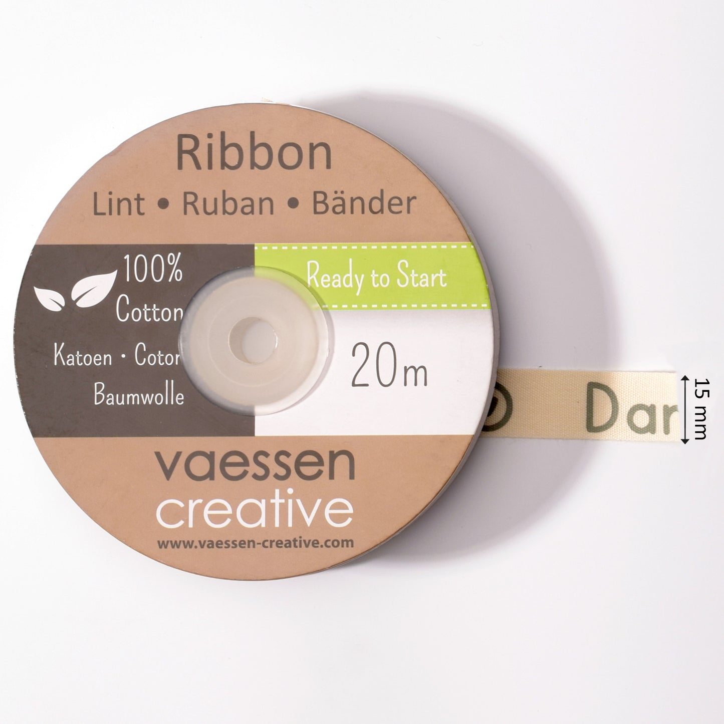 Vaessen creative • ribbon 20mx15mm de dankeschön