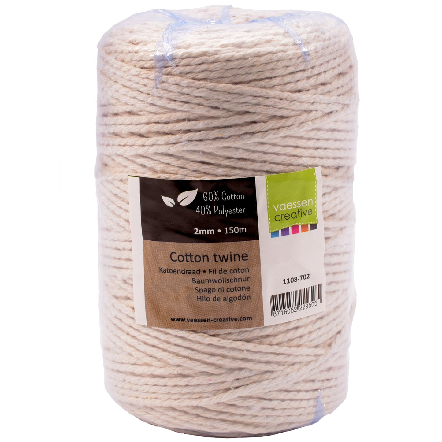 Vaessen creative • katoenen touw 2mm 150m