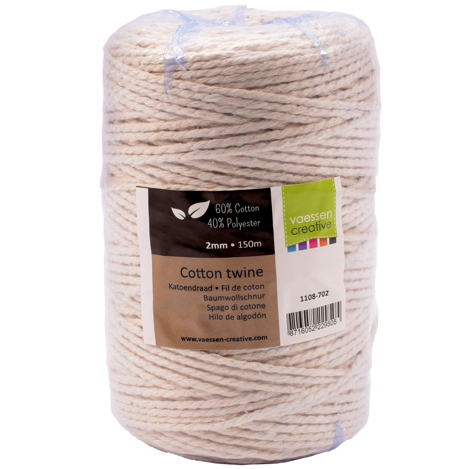 Vaessen creative • katoenen touw 2mm 150m