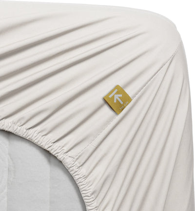 Beddinghouse percale katoen - hoeslaken - 90x220 - gebroken wit