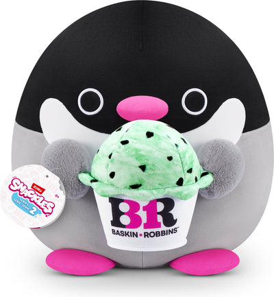 Snackles series 2 - pinguin penelope met basink-robbin - 35 cm van zuru
