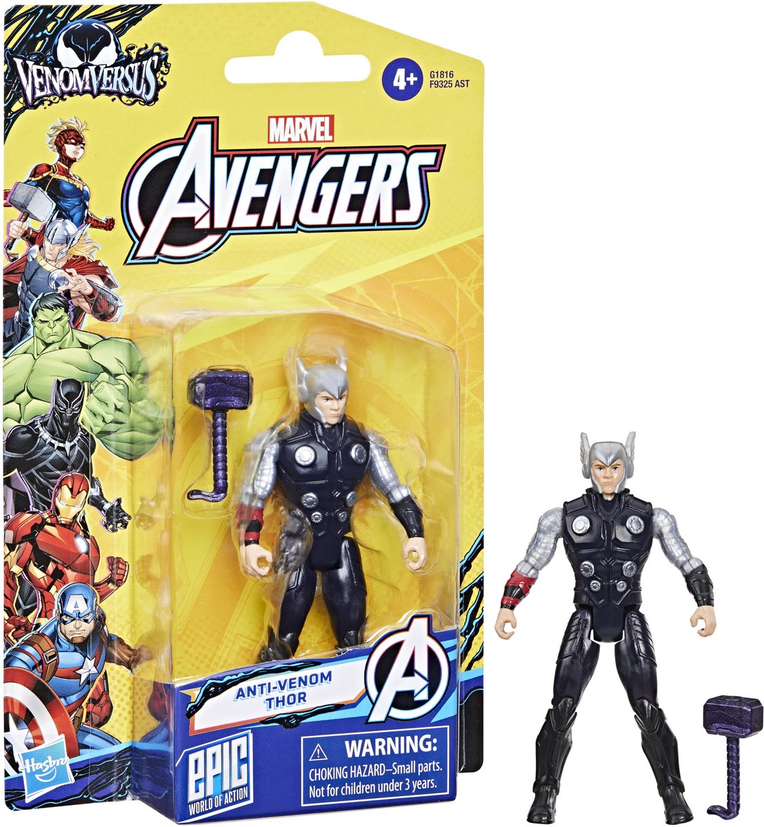 Marvel avengers venomversus epic world of action anti-venom thor - actiefiguur