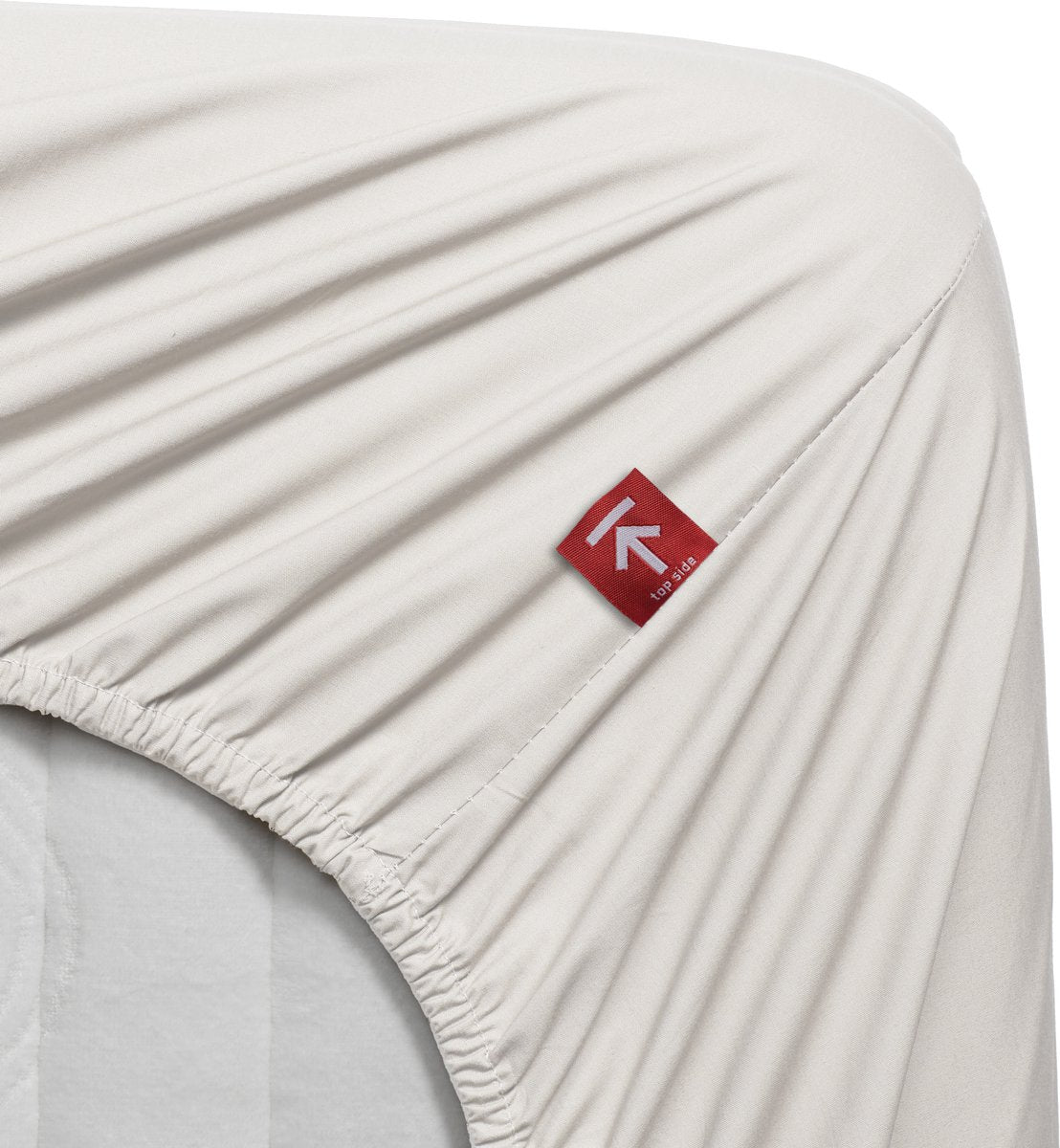 Beddinghouse - percale-katoen - split-topper - hoeslaken - 160x200 cm - gebroken wit