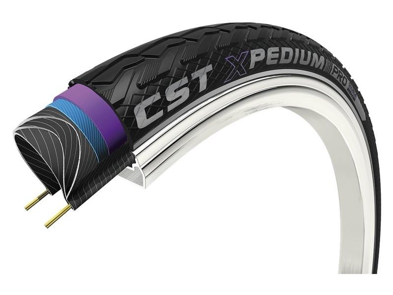 Cst buitenband xpedium pro 26 x 1.75'' 47-559 - zwart met reflectie