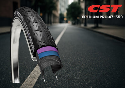 Cst buitenband xpedium pro 26 x 1.75'' 47-559 - zwart met reflectie